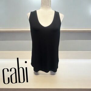 CAbi large ♠️ tank in black. Great staple item. V neck and soft.